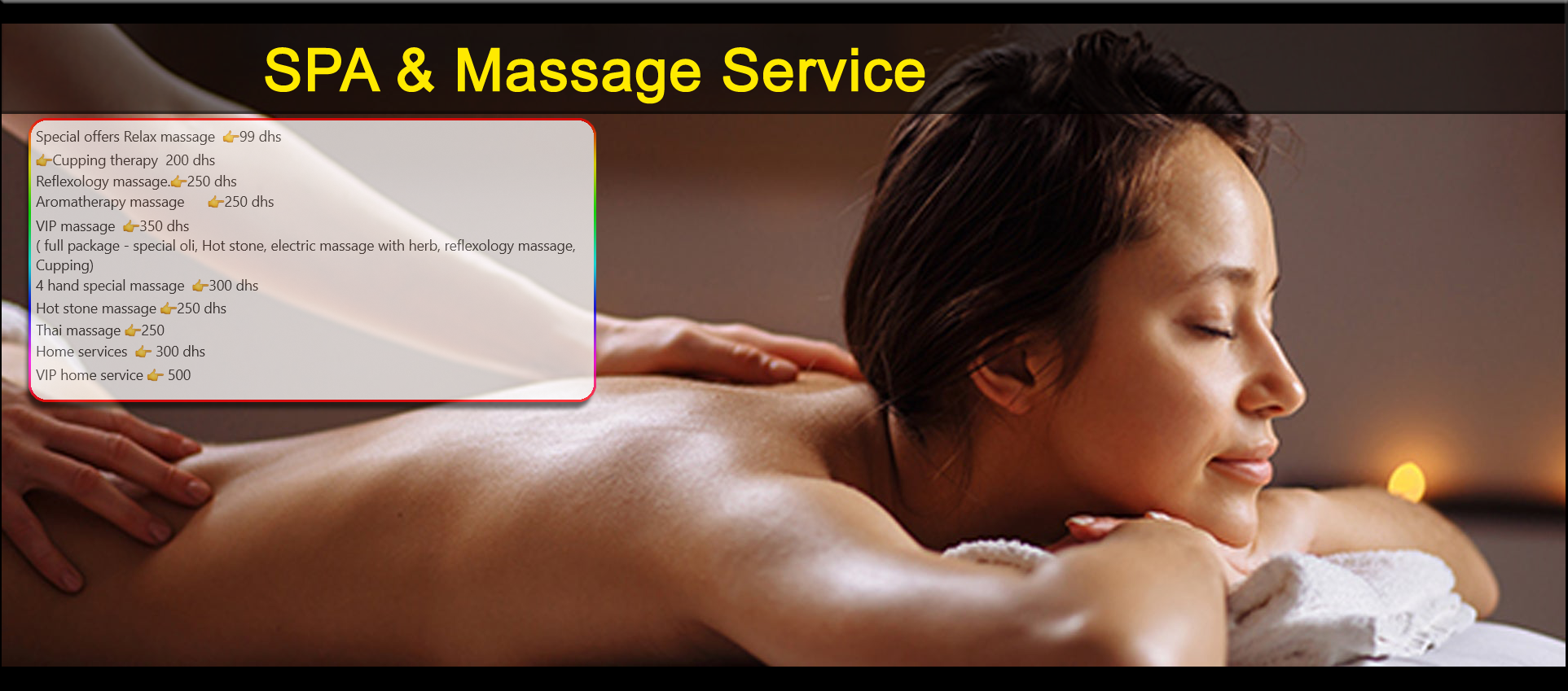 Jobe spa and massage service in al mankhool
